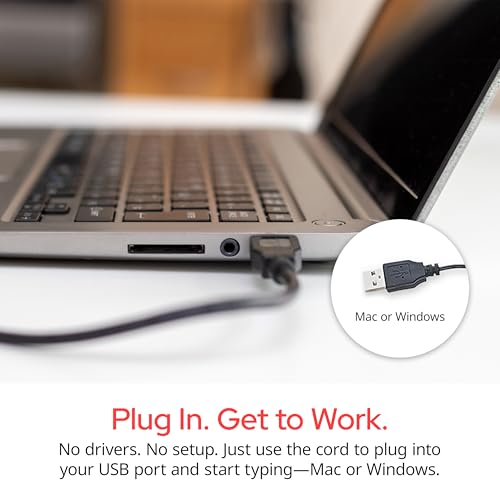 Verbatim Slimline Wired Keyboard USB Plug-and-Play Numeric Keypad Adjustable Tilt Legs Corded Full-Size Computer Keyboard Compatible with PC, Laptop - Frustration Free Packaging Black 99201 - style: Wired Keyboard