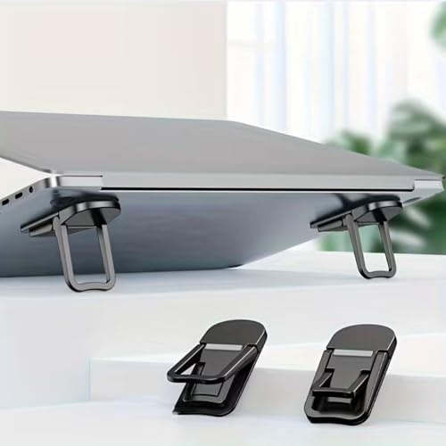 Laptop Stand Two Speed Adjustable Foldable Portable Elevated Compact Computer Riser for Home Office Travel Improves Airflow, 2pcs - size: 2pcs