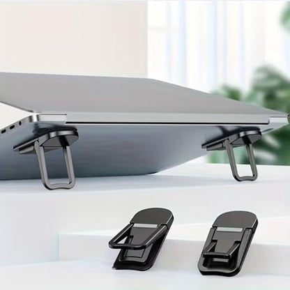 Laptop Stand Two Speed Adjustable Foldable Portable Elevated Compact Computer Riser for Home Office Travel Improves Airflow, 2pcs - size: 2pcs