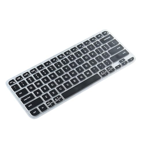 Waterproof Laptop Keyboards Covers Silicone Protective Film for Keys Wireless Keyboards - color: Black