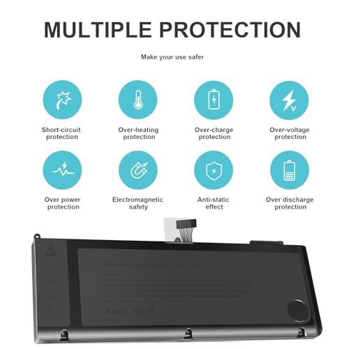 A1321 A1286 (Only for Mid 2009 Mid 2010 Version) Laptop Battery for MacBook Pro 15 Inch Battery A1321 A1286 MC371LL/A MC372LL/A MB985 MB986 MC118 020-6380-A 020-6766-B 661-5211 661-5476 661-5844 73Wh - size: A132111.18 × 5.59 × 0.67 in
