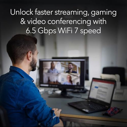 NETGEAR Nighthawk WiFi 7 USB 3.0 Adapter (A9000) – BE6500 Tri-Band Wireless Gigabit Speed (Up to 6.5 Gbps) – 6 GHz Band – Works with Any Router or Mesh System – for Windows 11 PC - style: WiFi 7, 6.5Gbps