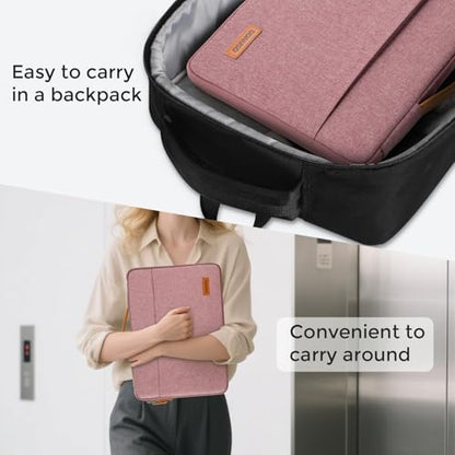 DOMISO Laptop Case Sleeve Protective Cover Compatible with MacBook Air 13 M4 M3 M2,MacBook Pro M2 M1,iPad Air/Pro,13 inch Dell,Lenovo, HP,Asus,Waterproof Computer Cases Bag with Handle,Pink - color: Pink, size: 13" for MacBook Air/Pro