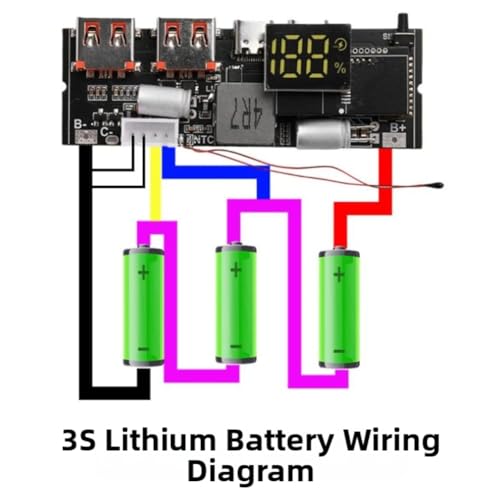 3S 4S 5S 65W 100W Power Bank Module Circuit Board With Charging, Comprehensive Safety Protections And Low Ripple Output(3S 65W) - size: 3S 65W