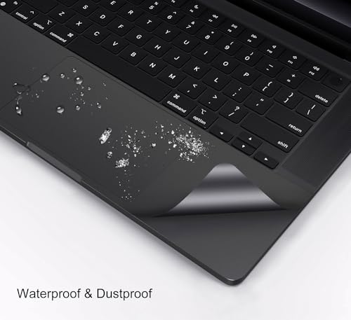 Palm Rest Cover Skin Compatible with 2026 2025-2023 MacBook Pro 16 Inch M5 M4 M3 A3428 A3429 A3403 A3186 A2991 Trackpad Protector Touch Pad Cover Skin, MacBook Pro 16" Accessories, Space Black - size: 2023+ MacBook Pro 16" M4 M3(Black)