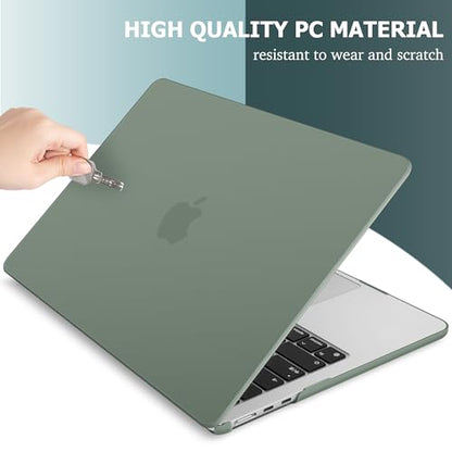 May Chen Case for MacBook Air 13/13.6-inch (M5/M4/M3/M2, 2022-2026 Models A3449 A3240 A3113 A2681), Lightweight | Closes Seamlessly | Ideal for Work Hard Shell Case, Midnight Green - color: Midnight Green