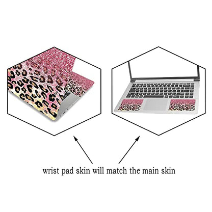 ARTSO 15.6 inch Laptop Notebook Skin Sticker Universal Soft Art Cover Decal Fits 12 13 13.3 14 15 15.4 15.6 inch Laptop Protector,Easy to Apply, Reusable, Pink Leopard Print - color: Pink Leopard Print