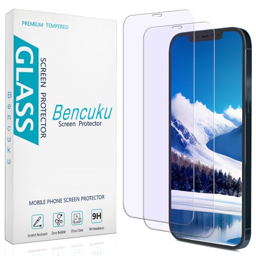 2 Pack Screen Protector Designed for iPhone 12 / iPhone 12 Pro 6.1-inch Anti Blue Light Tempered Glass Film, Easy to Install, Bubble Free - size: iPhone 12/12 Pro 6.1-inch