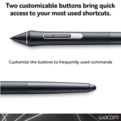 Wacom Pro Pen 2 with Case & 3 Nibs KP504E | Built for Wacom Pro Lines: MobileStudio, Cintiq & Intuos, Features 8192 levels of pressure sensitivity for digital precision