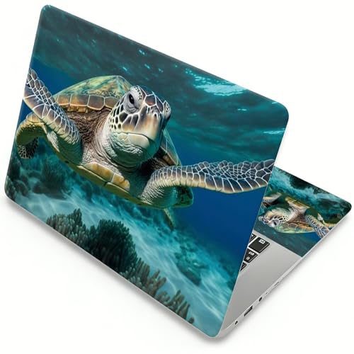 Laptop Skin Sticker Laptop Cover for 12" 13" 13.3" 14" Laptop Stickers,Reusable Skin Sticker Cover Personalized Art Waterproof & Scratch-Resistant Protector Case,Sea Turtle - color: Sea Turtle