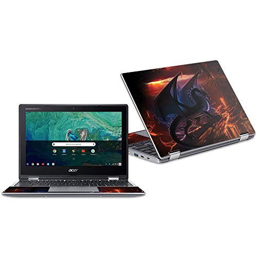 MightySkins Skin Compatible with Acer Chromebook Spin 11" CP311 - Fire Dragon | Protective, Durable, and Unique Vinyl Decal wrap Cover | Easy to Apply, Remove, and Change Styles | Made in The USA - color: Fire Dragon