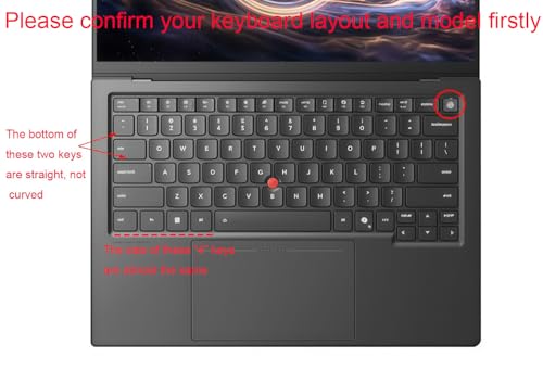 Silicone Keyboard Cover Compatible for 2026 Lenovo ThinkPad X1 Carbon Gen 14 Aura & ThinkPad X1 2-in-1 Gen 11 Aura 14” Laptop (Not for X1 Carbon Gen 13/12/11/10/9, ThinkPad X1 2-in-1 Gen 10/9) (Clear) - color: Clear