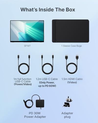 MINIX 16 inch Portable Monitor Touchscreen FHD 1200P IPS Display Travel Monitor with Stand/Speaker, Low Blue Light Screen, USB-C HDMI Touch Screen Extended Monitor for Laptop MacBook PC Xbox PS4/5 - size: 16 inch