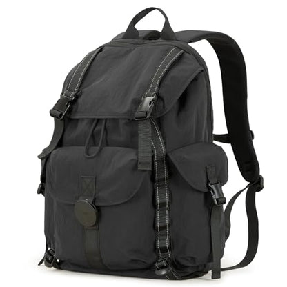 mixi Travel Backpack for Women Men, 18 Inch Carry On Laptop Backpack Flight Approved fits 16'' Laptop, Lightweight Waterproof Hiking Backpack Travel Outdoor Business Casual Daypack, Black - color: Black