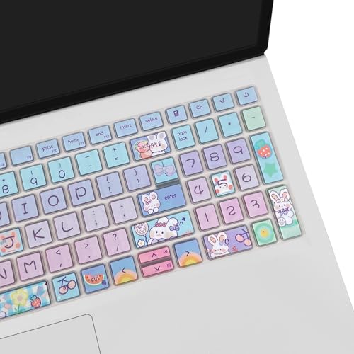 Keyboard Cover for Dell Inspiron 15 3000 5000 7000 3510 3511 3515 3525 3530 3535 5510 5515 5518 7510 15.6", Inspiron 16 7610, Vostro 15 3510 5510 5515, Latitude 3520, Cute Bunny - color: Cute Bunny