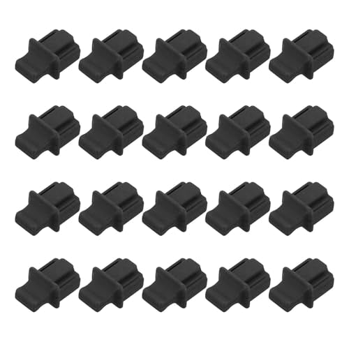 MECCANIXITY RJ45 Dust Covers Caps, Black RJ45 Dust Plug Silicone Ethernet Port Protector Covers for Media Converter, Router, Modem, Laptop, Network Panel, Pack of 100