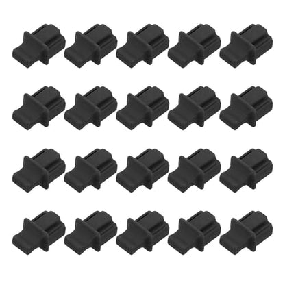 MECCANIXITY RJ45 Dust Covers Caps, Black RJ45 Dust Plug Silicone Ethernet Port Protector Covers for Media Converter, Router, Modem, Laptop, Network Panel, Pack of 100