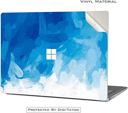 Cover Skin Decal Sticker for 2023 Microsoft Surface Laptop Go 3/ Laptop Go 2/ Laptop Go 12.4", Easy Apply, Anti-Scratch, Residue Free Vinyl Skin [Blue Paint] - color: Blue Paint, size: Surface Laptop Go 3/2/1