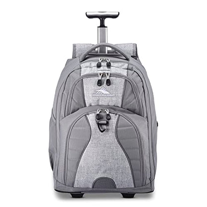 High Sierra Freewheel Wheeled Laptop Backpack, Silver Heather, 20.5 x 13.5 x 8-Inch - color: Silver Heather