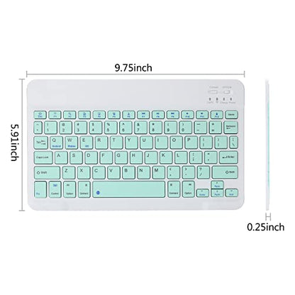 Ultra-Slim Rechargeable Bluetooth Keyboard Portable Wireless Keyboard for iPad A16 11th 10th Generation, iPad Pro iPad Air iPad Mini iPhone, Android Samsung Galaxy Tablet Smartphone Cell Phone (Green) - color: Green