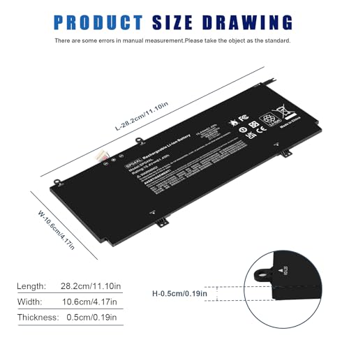 SP04XL L28764-005 Laptop Battery for HP Spectre X360 13-AP0000 13-ap0xxx 13-ap0013dx 13-ap0023dx 13-ap0033dx 13-ap0053dx 13-ap0000na 13t-AP000 CTO SP04061XL HSTNN-IB8R HSTNN-OB1B L28538-AC1 TPN-Q203 - size: 11.1*4.17*0.19inch SP04XL