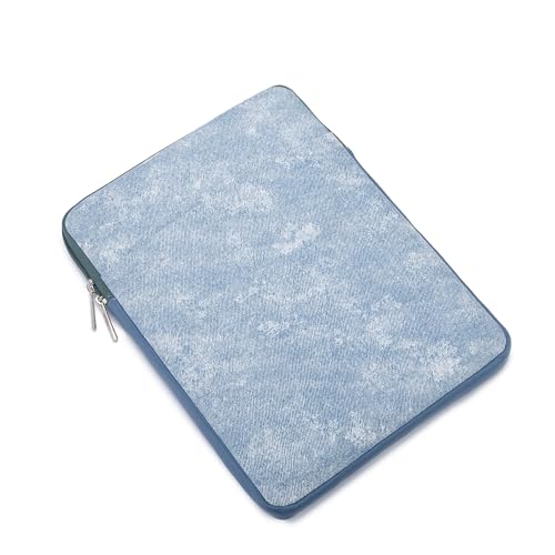 Kinmac 360° Protective Vertical Laptop Sleeve Case Cover Bag (Blue Denim PU, 12.5 inch-13.3 inch) - color: Blue Denim PU, size: 12.5 inch-13.3 inch