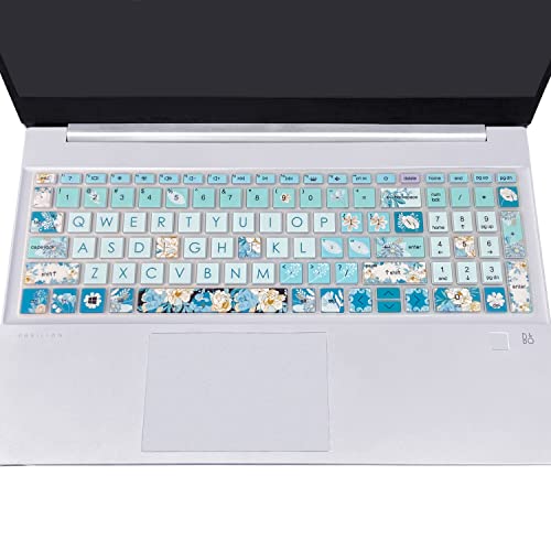 Silicone Keyboard Cover for 15.6 HP Laptop 15-fc 15-fd 15t-fd 15z-fc/HP Pavilion 15-eg 15t-eg 15-eh 15-er, 17z-ca 17-cn 17-cp 17z-cp Model Series,Peony - color: Peony