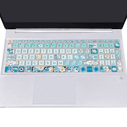 Silicone Keyboard Cover for 15.6 HP Laptop 15-fc 15-fd 15t-fd 15z-fc/HP Pavilion 15-eg 15t-eg 15-eh 15-er, 17z-ca 17-cn 17-cp 17z-cp Model Series,Peony - color: Peony