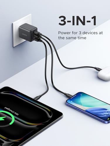UGREEN 100W USB-C Cable (2-Pack) + 30W USB-C GaN Charger Bundle — High-Speed Charging Combo for Laptop, Phone & Tablet