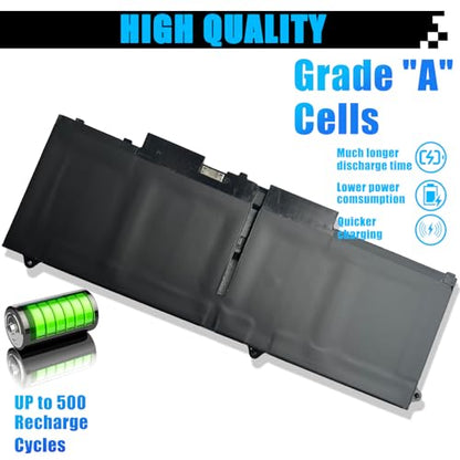58Wh FK0VR Battery Replacement for Dell Latitude 5330 7330 7430 7530 Latitude 5330 2-in-1/7330 2-in-1/7430 2-in-1 P133G P134G P135G P136G P110F P138G P139G FKOVR 8H6WD 293F1 01VX5 404T8 51R71 8P81K - size: 9.45*3.45*0.23 inch FK0VR