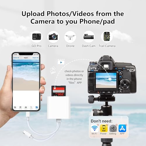 SD Card Reader for iPhone USB C, Sd Card Reader USB C Dual Interface iPhone Sd Card Adapter,Card Reader for Computer Computer/MacBook/Android/Usbc Laptop Sd/Tf/Sim sd Card Reader for Android - size: 2IN2 SD Card Reader