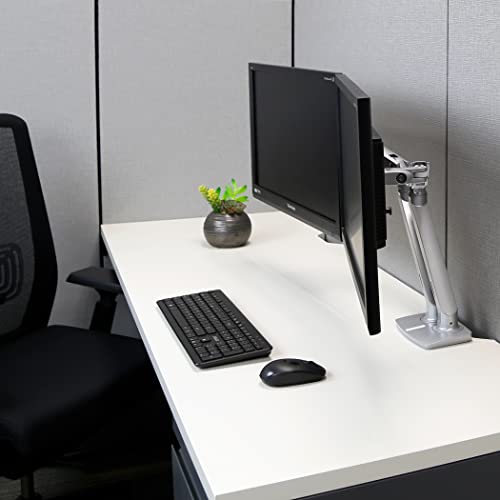 Ergotron – MXV Dual Monitor Arm, VESA Desk Mount – for 2 Monitors Up to 24 Inches, 7 to 20 lbs Each – Polished Aluminum - color: Polished Aluminum