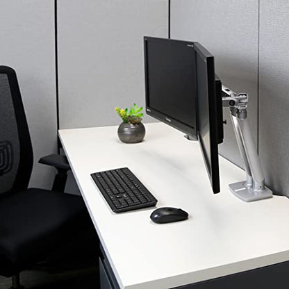 Ergotron – MXV Dual Monitor Arm, VESA Desk Mount – for 2 Monitors Up to 24 Inches, 7 to 20 lbs Each – Polished Aluminum - color: Polished Aluminum