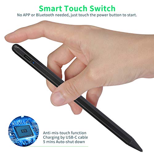 Stylus Pen for Chromebook, Active Capacitive Digital Pencil Compatible with Chromebook Stylus,Good for Sketching and Note-Taking Pens,Black - color: Black