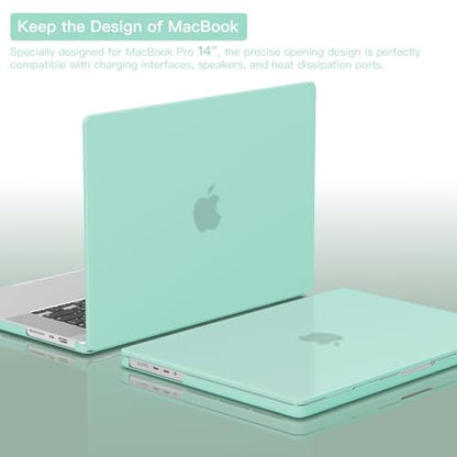CISSOOK Compatible with MacBook Pro 14 inch Case M5 M4 M3 M2 M1, Hard Shell Case Keyboard Cover for MacBook Pro 14 A3434 A3427 A3426 A3112 A3185 A3401 A2918 A2992 A2779 A2442, Matte Green - color: Matte Green