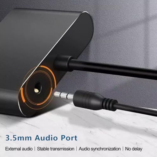 USB to HDMI VGA Adapter with 3.5mm Audio, Multi-Port Converter to HDMI for 2 Monitors, Compatible with Laptop, Dell XPS, HP, Lenovo, ChromeBook, PC, Windows 7-10