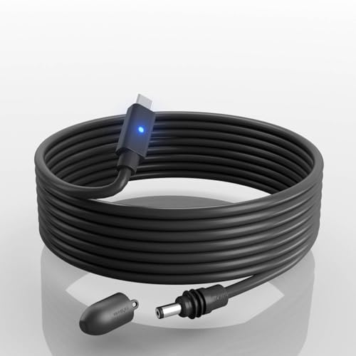 Starlink Mini Cable 16.4FT, 16AWG Starlink Cable with Indicator Light 140W USB C to DC, Accessories for Starlink Work with 100W+ PD Source, Compatible with 28V PPS 20V PD Protocols - size: 16.4FT with LED