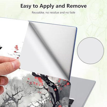Laptop Skin Sticker Decal, Universal Reusable Vinyl Laptop Cover for 12" 13" 13.3" 14" 15" 15.4" 15.6" Notebook PC, Reusable Waterproof Scratch-Resistant with 2 Wrist Pads,Watercolour Trees - color: Watercolour Trees