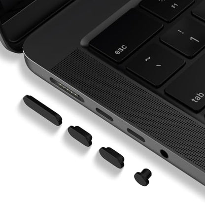 DAMMOMKO MacBook Pro M5 Accessories - 14PCS Dust Plugs for 2026-2021 MacBook Pro 14 & 16 inch M5 M4 M3 M2 M1 Pro/Max, Silicone Plug Cover Caps Accessory & 2PCS Webcam Cover Slide