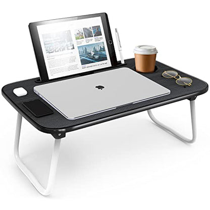 Laptop Bed Tray Table, Laptop Stand, Portable Lap Desks with Foldable Legs, Reading Desk for Sofa Couch Floor - Small - size: Standard Small