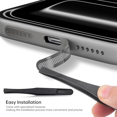8PCS iPhone 17 Pro Max Speaker Dust Cover Protector Compatible with iPhone 17 Pro Max Earpiece Speaker Mesh Anti Dust Adhesive Sticker, iPhone 17 Pro Max Accessories, Silver - color: Silver