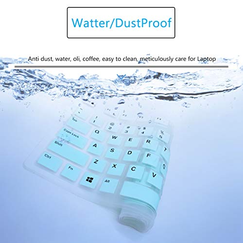 Keyboard Cover Skin for Dell KM636 KB216 KB216t KB216d KB216p Wired & Wireless Keyboard, Dell Optiplex 5250 3050 3240 5460 7450 7050, Dell Inspiron Desktop 24" 27" 5400 5490 7700 7790 3475 3670 3477 - color: MInt Green