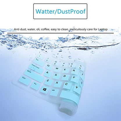 Keyboard Cover Skin for Dell KM636 KB216 KB216t KB216d KB216p Wired & Wireless Keyboard, Dell Optiplex 5250 3050 3240 5460 7450 7050, Dell Inspiron Desktop 24" 27" 5400 5490 7700 7790 3475 3670 3477 - color: MInt Green