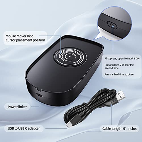 detectable Mouse Jiler, USB Mouse Mover Device Keeps PC Awake, Driver- Mouse Wiler Auto Shaker for Presentation