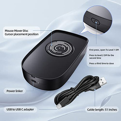 detectable Mouse Jiler, USB Mouse Mover Device Keeps PC Awake, Driver- Mouse Wiler Auto Shaker for Presentation