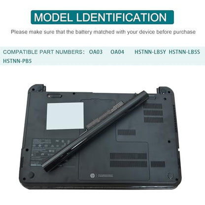 Tree.NB New Spare 746641-001 Laptop Battery for HP OA03 OA04 740715-001 746458-421 751906-541 15-R132WM - size: 10.83x1.57x0.98inch OA04