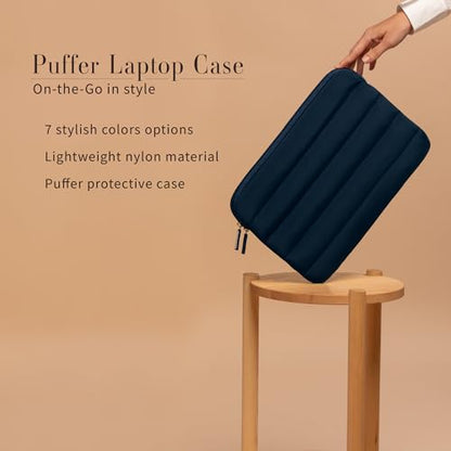 ANECDOTE Laptop Case 15-16 Inch – A Perfect Laptop Sleeve - Compatible with MacBook Air/Pro 15 inch M3 M2 M1 Chip Pro Max 2023-2021 – Fits Well, Made of 100% Nylon with Aesthetic Design (Navy) - color: Navy, size: 15-16 inches