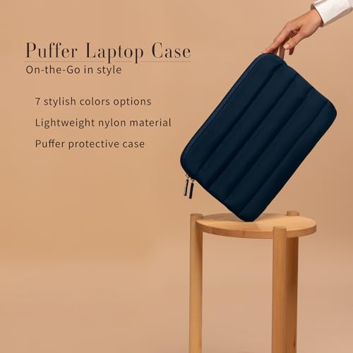 ANECDOTE Laptop Case 13-14 Inch – A Perfect Laptop Sleeve that is Compatible with MacBook Air/Pro and iPad Pro 12.9 – Fits in Your Bag, Made of 100% Nylon with Aesthetic Design (Navy) - color: Navy, size: 13-14 inches