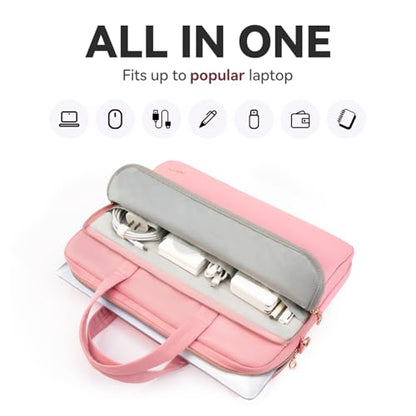 17 17.3 Inch Laptop Case Bag Women Men Compatible with HP OmniBook Envy Omen Pavilion/Dell Inspiron Precision/LG Gram/Yoga ThinkPad, Messenger Carrying Briefcase Computer Bag 18 inch, Pink - color: Pink, size: 17.3 inch