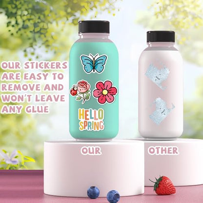 XZENTIRA 104 PCS Spring Stickers Vinyl Waterproof Stickers for Water Bottles, Cute Crafts, Insect Cards, Flowers Decor, Scrapbook, Gifts Bags, Laptop, Party Favors - style: Spring